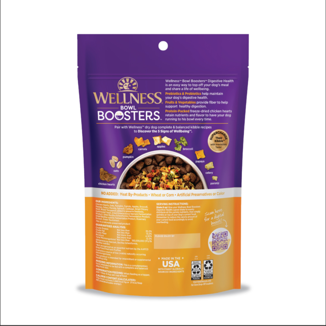 Wellness Bowl Boosters Functional Freeze-Dried Dog Food Topper, Digestive Health, 4 Ounce Bag - Image 7