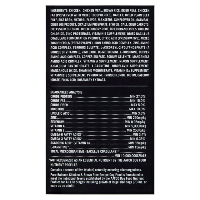 Pure Balance Chicken & Brown Rice Recipe Dry Dog Food, 15 lbs - Image 8