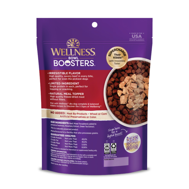 Wellness Bowl Boosters BARE Dog Food Topper, Freeze Dried Beef, 4-Ounce Bag - Image 6