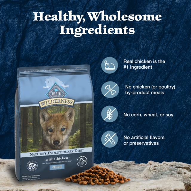 Blue Buffalo Wilderness High-Protein Natural Puppy Dry Food, Chicken Recipe - Image 7