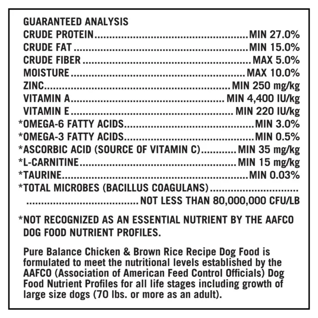 Pure Balance Chicken & Brown Rice Recipe Dry Dog Food, 30 lbs - Image 4