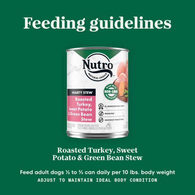 Nutro Hearty Stew Natural Cuts In Gravy Roasted Turkey, Sweet Potato & Green Bean Stew Adult Wet Dog Food, 12.5 Oz. Can - Image 3