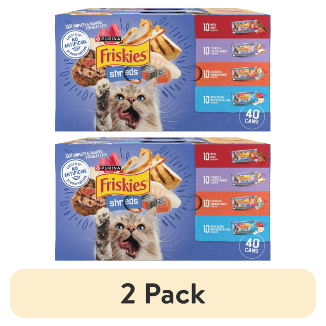 Purina Friskies Shreds Gravy Variety Pack, Wet Cat Food, 5.5 oz Cans, 40 Pack - Image 12