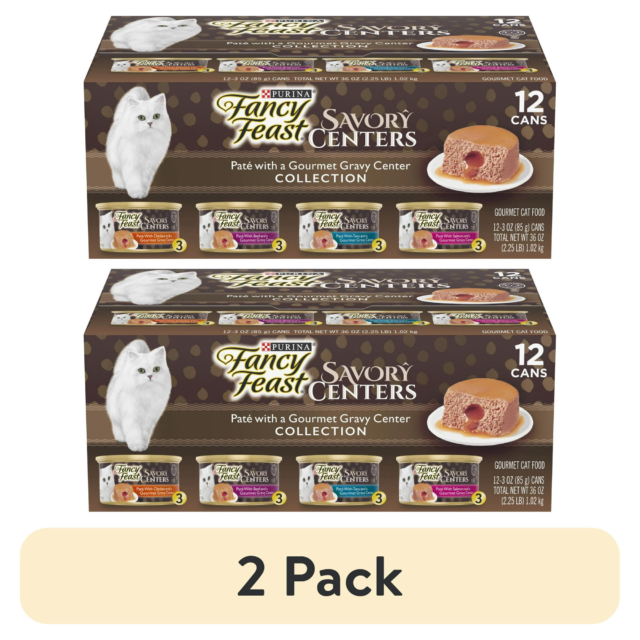 Purina Fancy Feast Savory Centers Pate Wet Cat Food, Gravy Center Collection, 3 oz Cans (12 Pack) - Image 9
