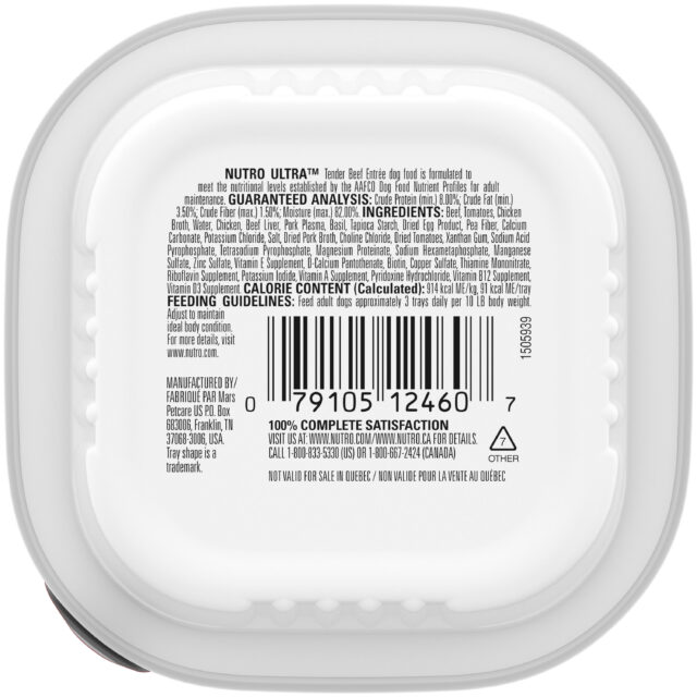 Nutro Ultra Grain Free Adult Wet Dog Food, Filets In Gravy, Beef With Tomato, (24) 3.5 Oz. Trays - Image 9