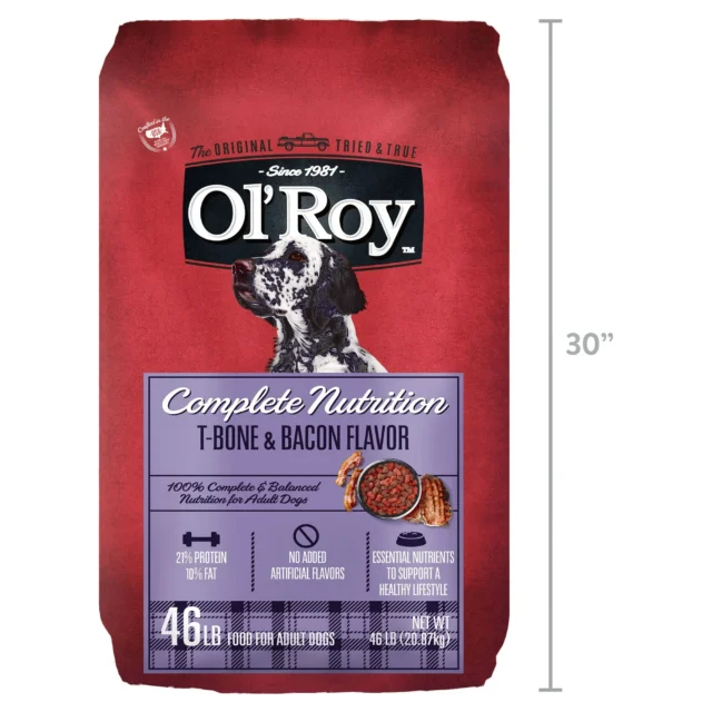 Ol' Roy Complete Nutrition T-Bone & Bacon Flavor Dry Dog Food - Image 8