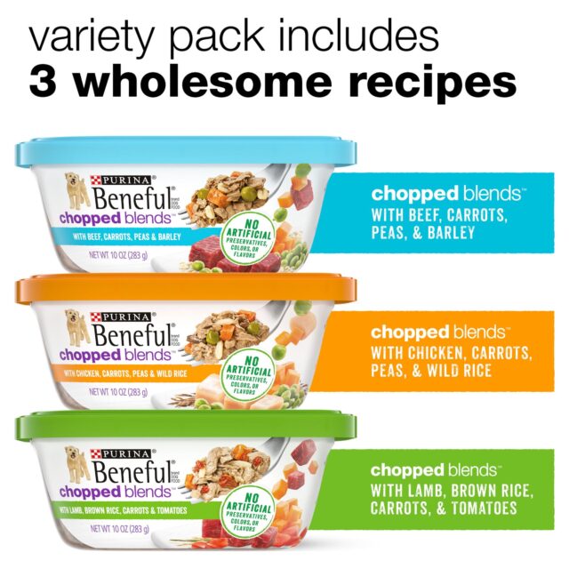Purina Beneful High Protein Chicken & Beef Wet Dog Food Variety Pack,10 oz Tubs (6 Pack) - Image 4