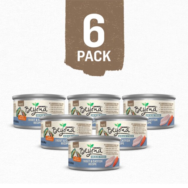 Purina Beyond, Grain Free Natural Trout & Catfish, Wet Cat Food, 3 oz. Cans, 12 Pack - Image 9