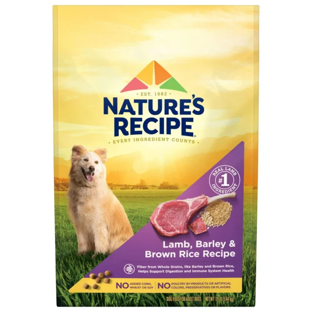 Nature′s Recipe Lamb, Barley & Brown Rice Recipe Dry Dog Food, 12 lb. Bag