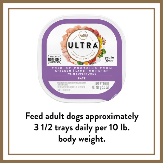 Nutro Ultra Adult Grain Free Wet Dog Food, Chicken, Lamb & Whitefish Trio, (12) 3.5 Oz. Trays - Image 4