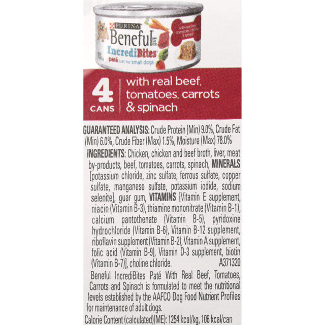 Purina Beneful IncrediBites Pate Small Wet Dog Food Real Beef, Chicken & Salmon 3 oz Cans (12 Pack) - Image 5