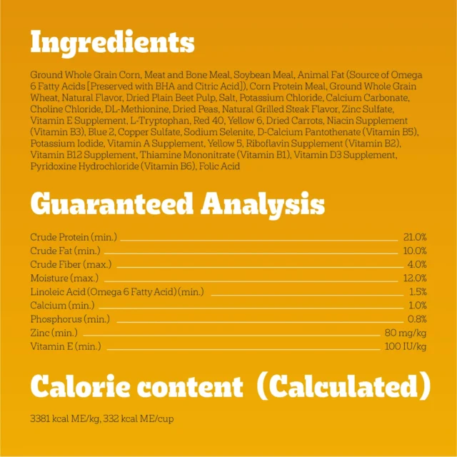 Pedigree Complete Nutrition Grilled Steak & Vegetable Dry Dog Food For Adult Dog, 18 Lb Bag - Image 9