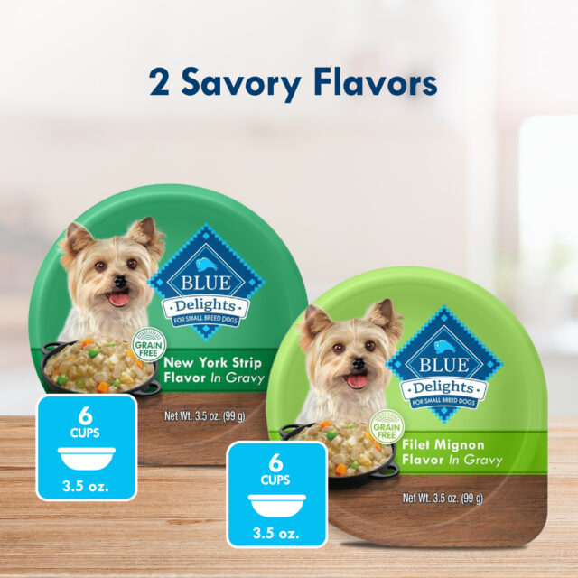 Blue Buffalo Delights Small Breed Wet Dog Food Variety Pack, Filet Mignon & New York Strip - Image 6