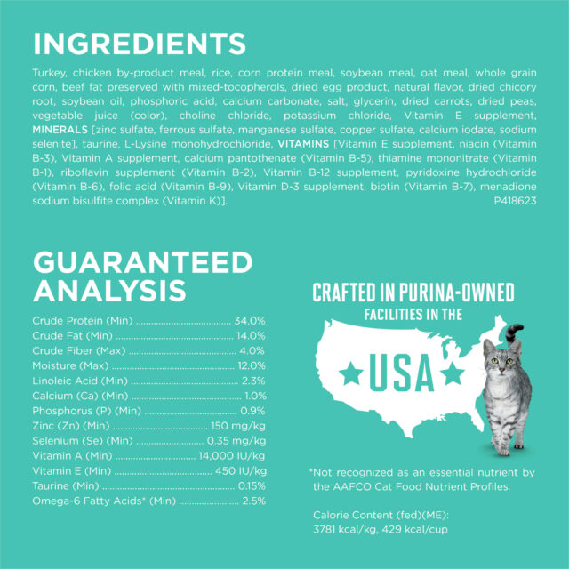 Purina ONE Plus, Sensitive Skin & Stomach, Dry Cat Food, Turkey - Image 5