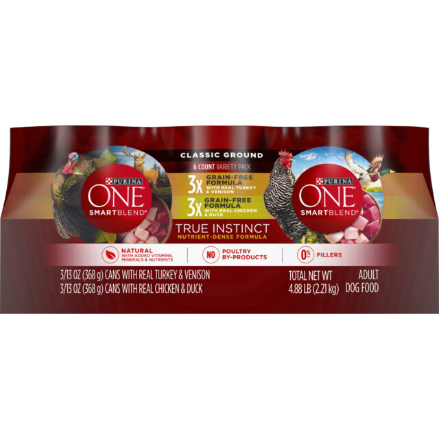 Purina ONE True Instinct Natural Wet Dog Food, High Protein Soft Variety Pack, 13 oz Cans (6 Pack) - Image 5