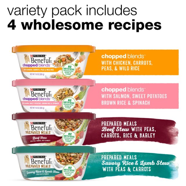 Purina Beneful Chopped Blends Wet Dog Food Soft Beef, Chicken, Salmon & Lamb, 10 oz Tubs (16 Pack) - Image 8