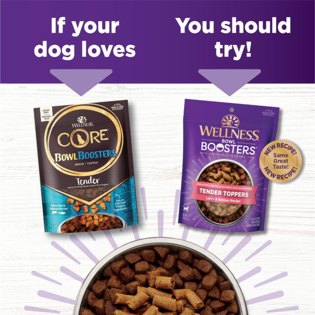 Wellness Bowl Boosters Tender Toppers, Healthy Grain Free Dog Food Topper, Lamb & Salmon Recipe, 8 Ounce Bag - Image 5
