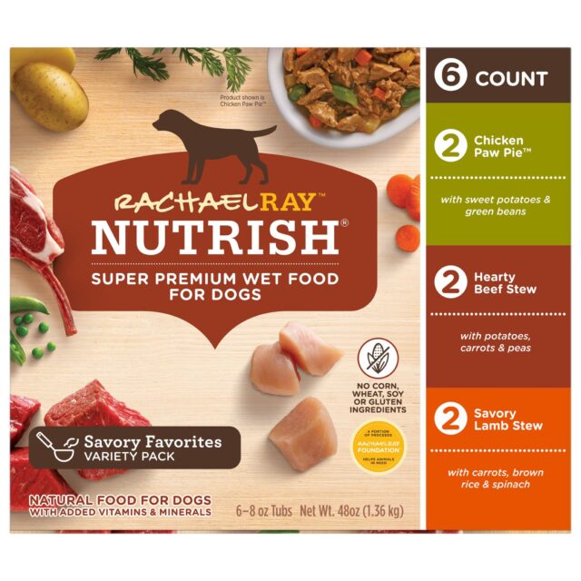 Rachael Ray Nutrish Savory Favorites Variety Pack Wet Dog Food, 8 oz. Tubs, 6 Count - Image 3