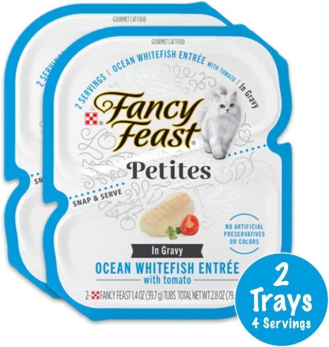 Fancy Feast Petites in Gravy Wet Cat Food Chicken Turkey Beef Salmon and Whitefish Variety Pack 20 Servings - Image 6