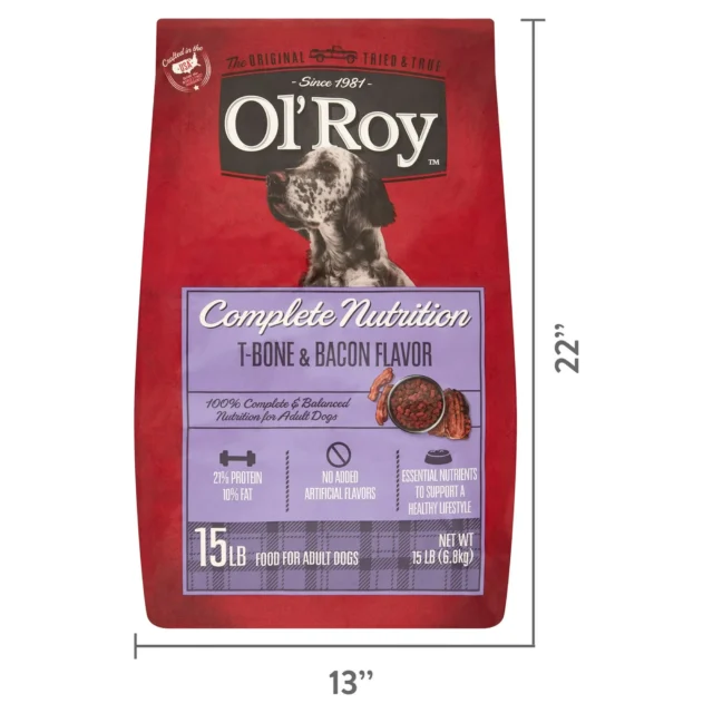 Ol' Roy Complete Nutrition T-Bone & Bacon Flavor Dry Dog Food - Image 4