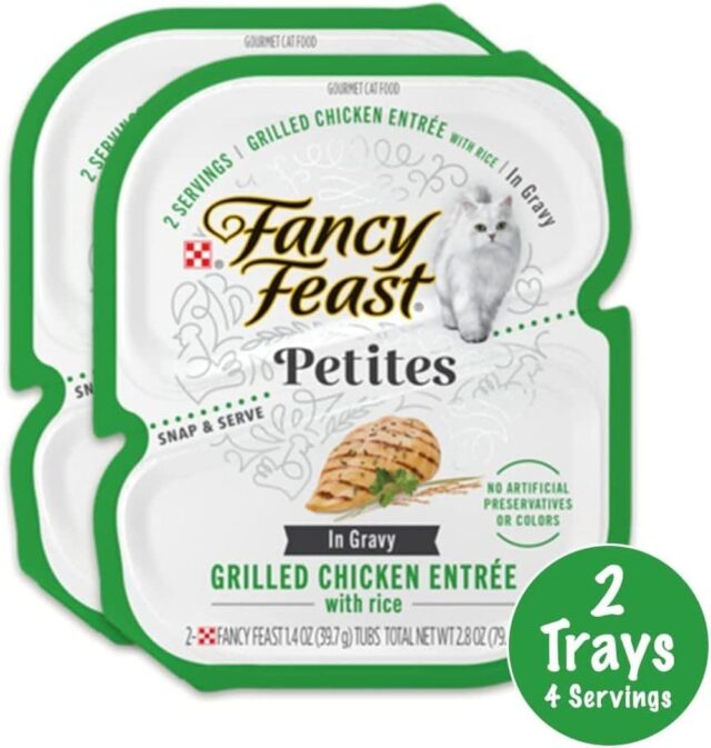 Fancy Feast Petites in Gravy Wet Cat Food Chicken Turkey Beef Salmon and Whitefish Variety Pack 20 Servings - Image 3