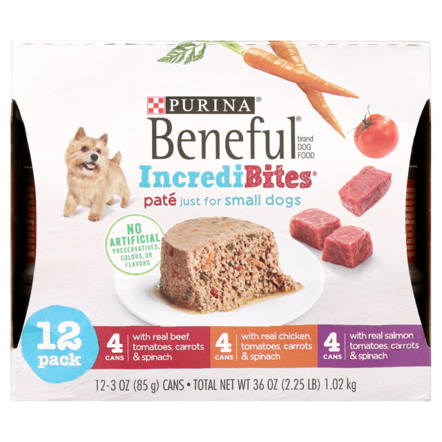 Purina Beneful IncrediBites Pate Small Wet Dog Food Real Beef, Chicken & Salmon 3 oz Cans (12 Pack) - Image 7