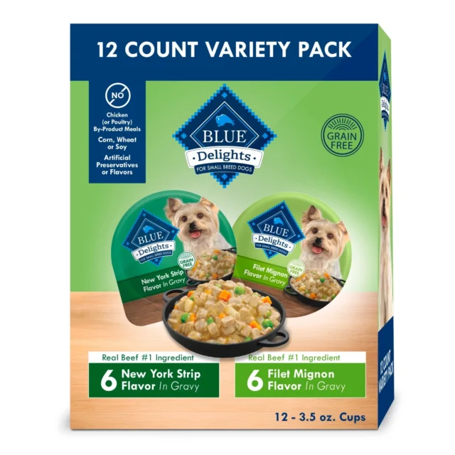 https://www.walmart.com/ip/Blue-Buffalo-Delights-Small-Breed-Wet-Dog-Food-Variety-Pack-Filet-Mignon-New-York-Strip/251568227?classType=REGULAR&adsRedirect=true