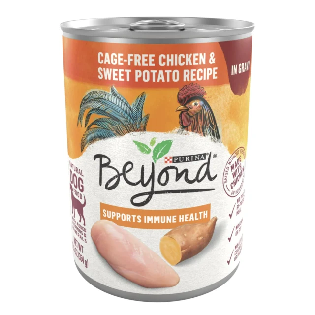 Purina Beyond Grani-Free Wet Dog Food in Gravy Soft Chicken & Sweet Potato, 12.5 oz Cans (12 Pack)
