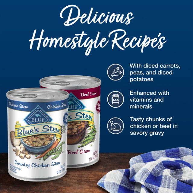 Blue Buffalo Blue's Stew Natural Wet Dog Food, Hearty Beef and Country Chicken Variety Pack, 12.5-oz. Cans (6 Count- 3 of Each Flavor) - Image 7