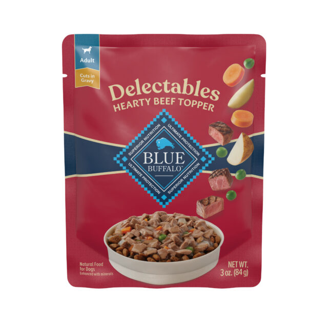 Blue Buffalo Delectables Natural Wet Dog Food Toppers, Hearty Beef, 3-oz Pouch - Image 6