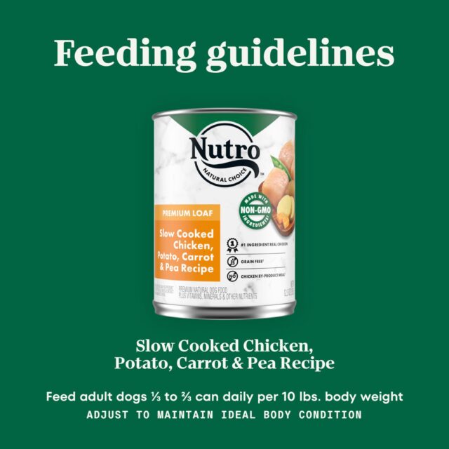 Nutro Premium Loaf Natural Chicken, Potato, Carrot & Pea Wet Dog Food For Adult Dog, 12.5 Oz Can - Image 4