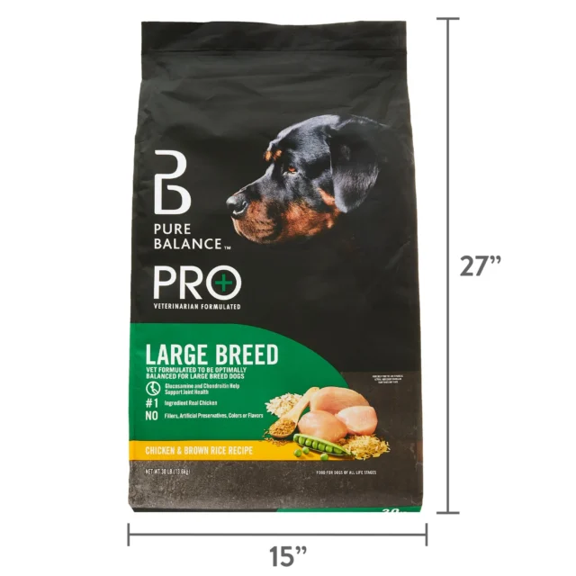 Pure Balance Pro+ Large Breed Dog Food, Chicken & Rice Recipe, 30 lbs - Image 8