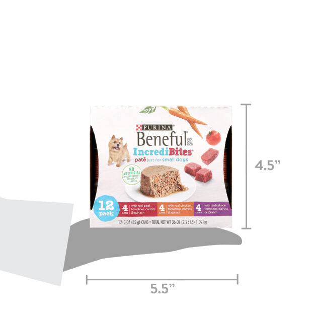 Purina Beneful IncrediBites Pate Small Wet Dog Food Real Beef, Chicken & Salmon 3 oz Cans (12 Pack) - Image 2