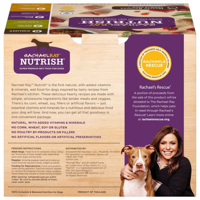 Rachael Ray Nutrish Hearty Recipes Variety Pack Wet Dog Food, 8 oz. Tubs, 6 Count - Image 7
