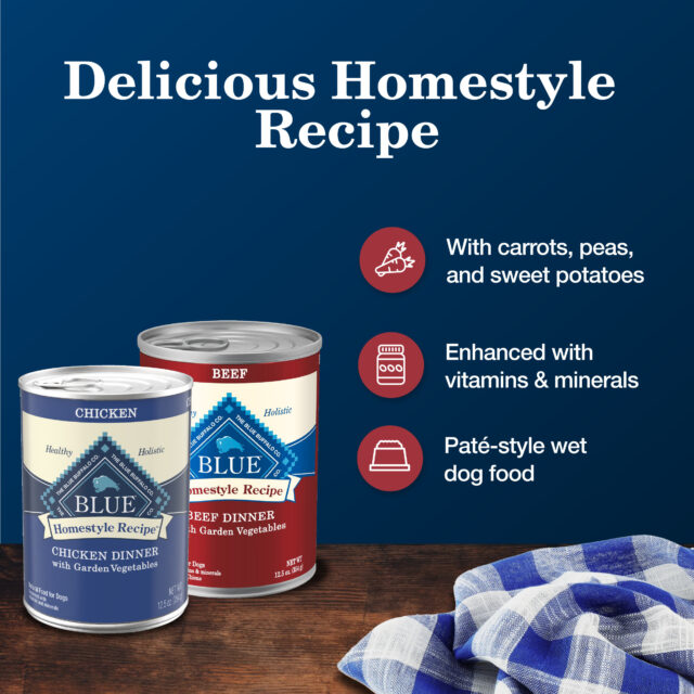 Blue Buffalo Homestyle Recipe Adult Wet Dog Food, Chicken and Beef, 12.5-oz. Can (6 Count) - Image 8