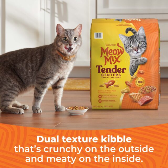 Meow Mix Tender Centers Dry Cat Food, Salmon & White Meat Chicken Flavors - Image 4