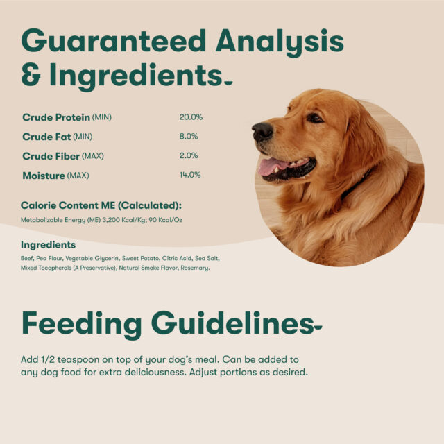 Jinx Crumbles Beef Recipe Flavor-Boosting Natural Dog Food Topper, 4 oz Bag - Image 3