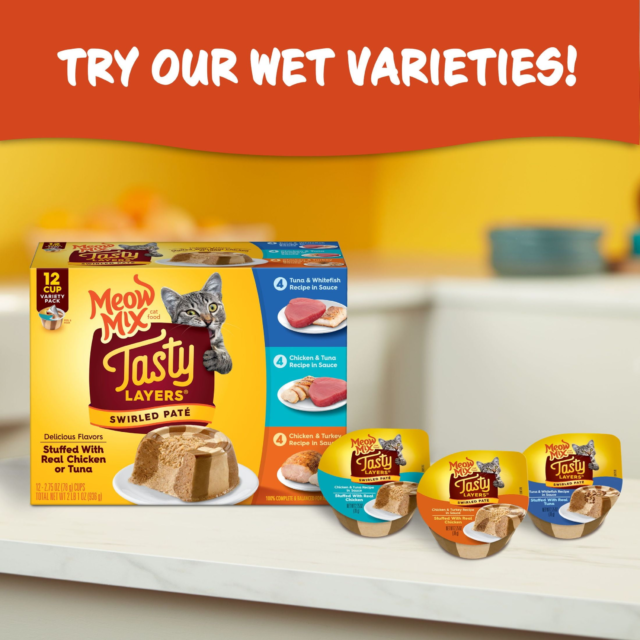 Meow Mix Tender Favorites Poultry & Beef Variety Pack Wet Cat Food, 24 Cups - Image 5