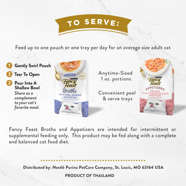 Purina Fancy Feast Broths & Appetizers Kitten Food, Wet Cat Food, Complement Collection, 12 Pack