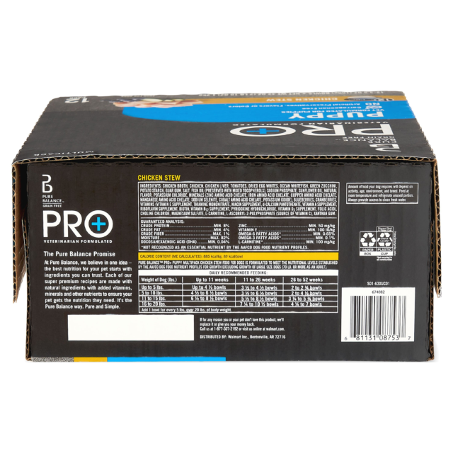 Pure Balance Pro+ Chicken Stew Wet Dog Food for Puppies, Grain Free, 3.5 oz Cups (12 Pack) - Image 2
