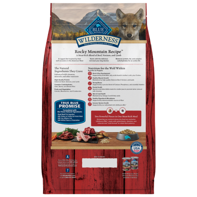 Blue Buffalo Wilderness Natural Dry Puppy Food, Red Meat & Whole Grains - Image 8