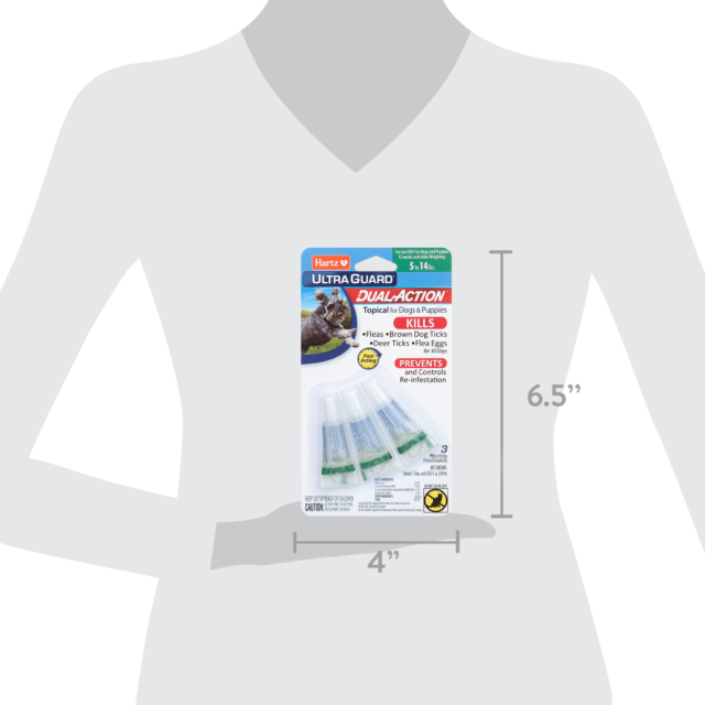 Hartz UltraGuard Dual Action Flea & Tick Topical for Small Dogs 5-14lbs, 3 Monthly Treatments - Image 2