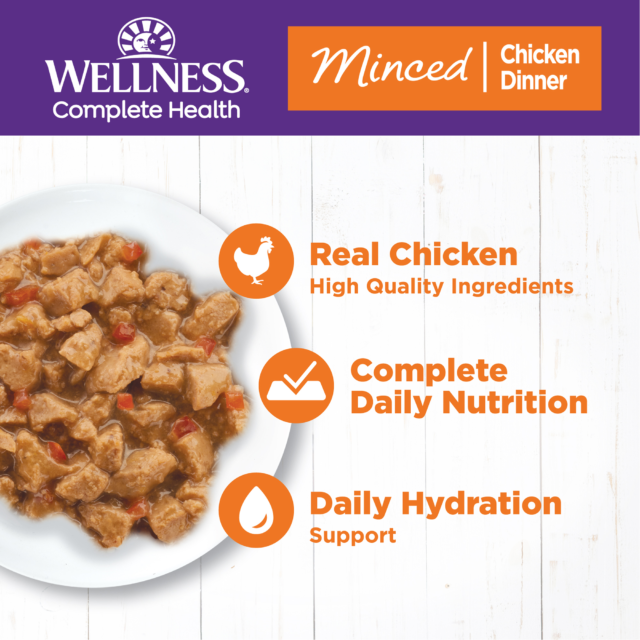 Wellness Complete Health Minced Grain Free Canned Cat Food, Chicken Dinner, 3 Ounces (Pack of 24) - Image 9
