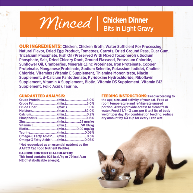 Wellness Complete Health Minced Grain Free Canned Cat Food, Chicken Dinner, 3 Ounces (Pack of 24) - Image 3