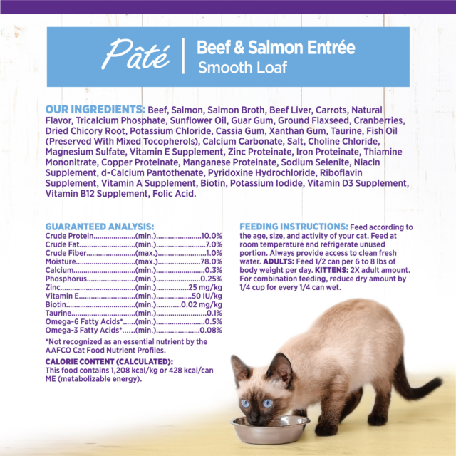 Wellness Complete Health Natural Grain Free Wet Canned Cat Food, Beef & Salmon Pate, 12.5-Ounce Can (Pack of 12)