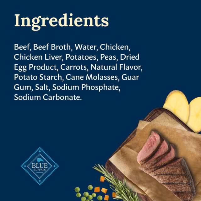 Blue Buffalo Delectables Natural Wet Dog Food Toppers, Hearty Beef, 3-oz Pouch - Image 5