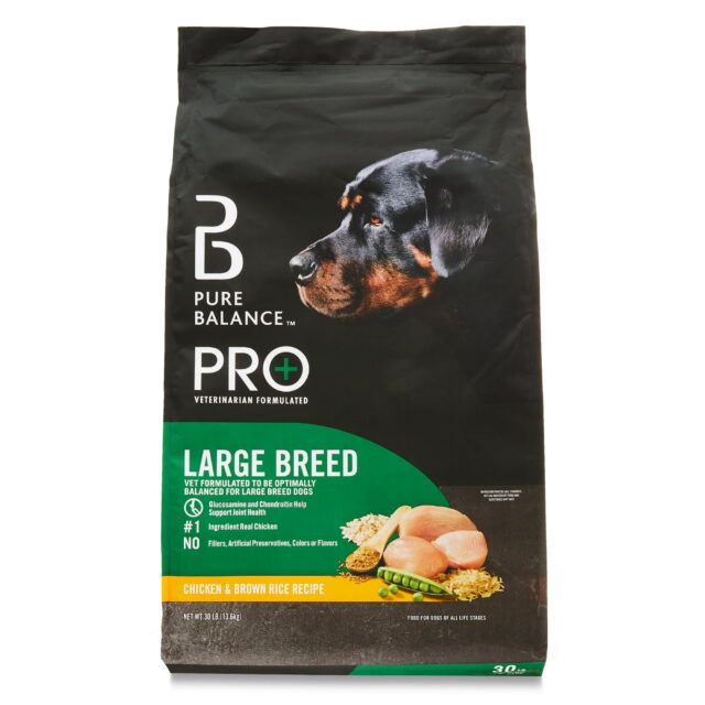 Pure Balance Pro+ Large Breed Dog Food, Chicken & Rice Recipe, 30 lbs
