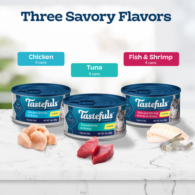 Blue Buffalo Tastefuls Flaked Wet Cat Food 3-Flavor Variety Pack, 3-oz. (12ct, 4 of Each) - Image 8