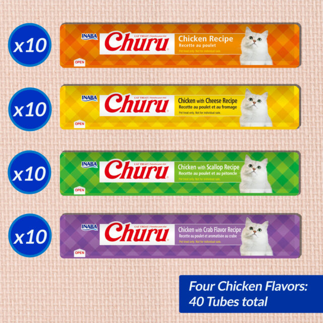 Inaba Churu Creamy, Lickable Wet Cat Treats, 0.5 oz, 40 Tubes, Chicken Variety - Image 4