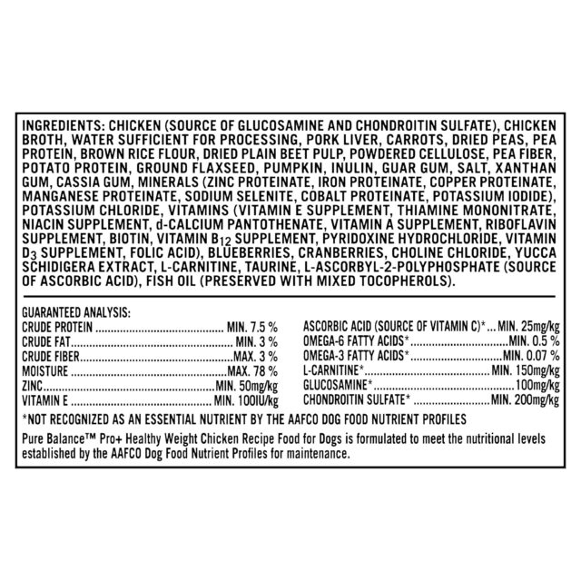 (4 pack) Pure Balance Pro+ Chicken Recipe Wet Dog Food for Healthy Weight, 12.5 oz Can - Image 6
